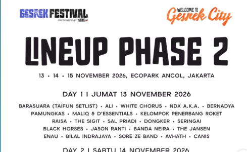 Gesrek Festival Lineup Phase 2 announcement